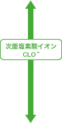 次亜塩素イオンCLO^